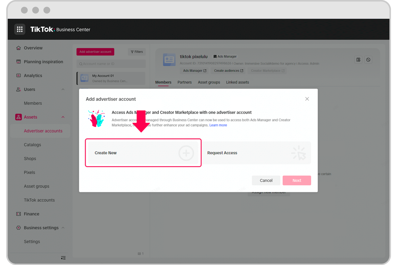 Create Ad Account